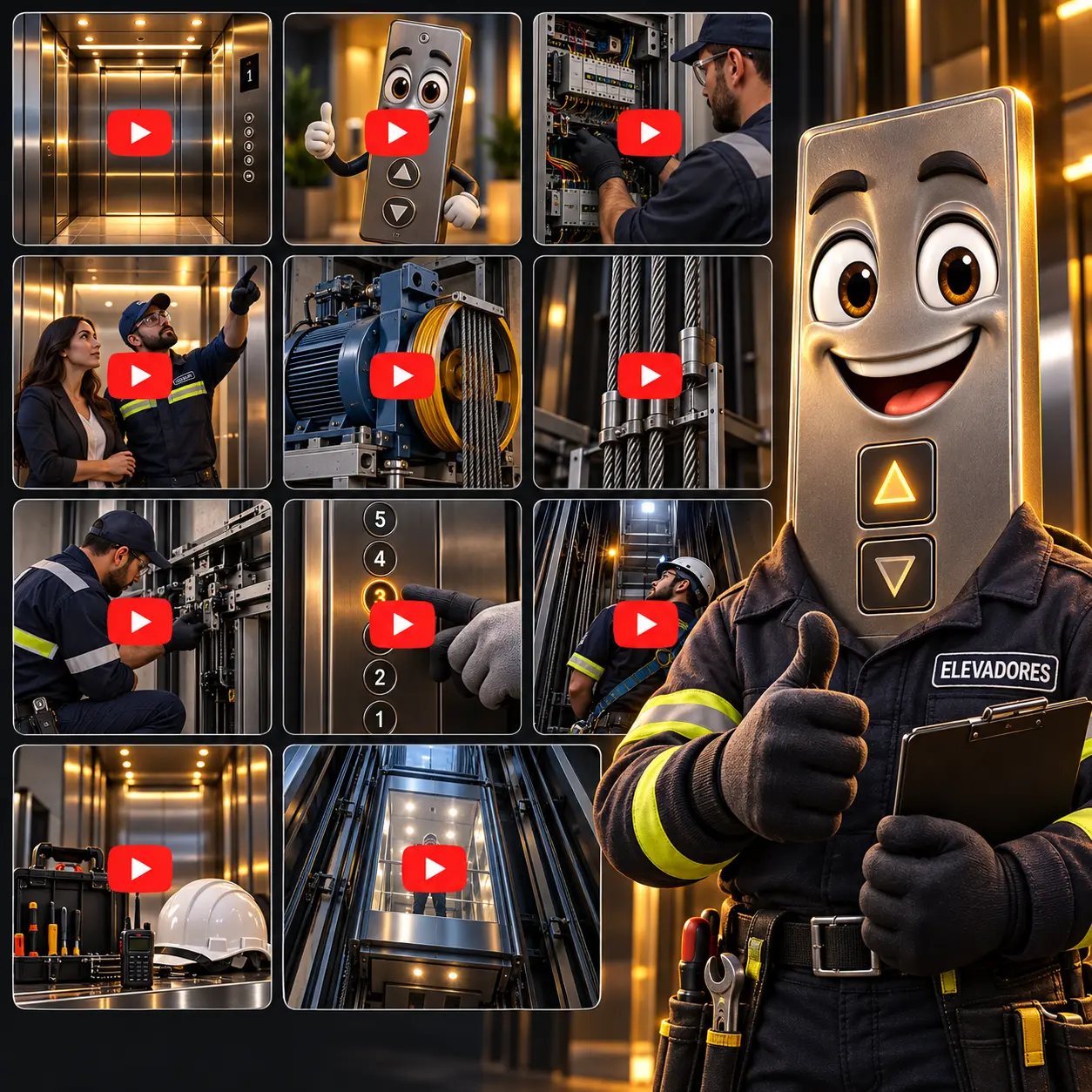 Kit de mídias para Manutenção em Elevador